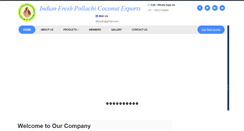 Desktop Screenshot of coconutexportersinindia.com